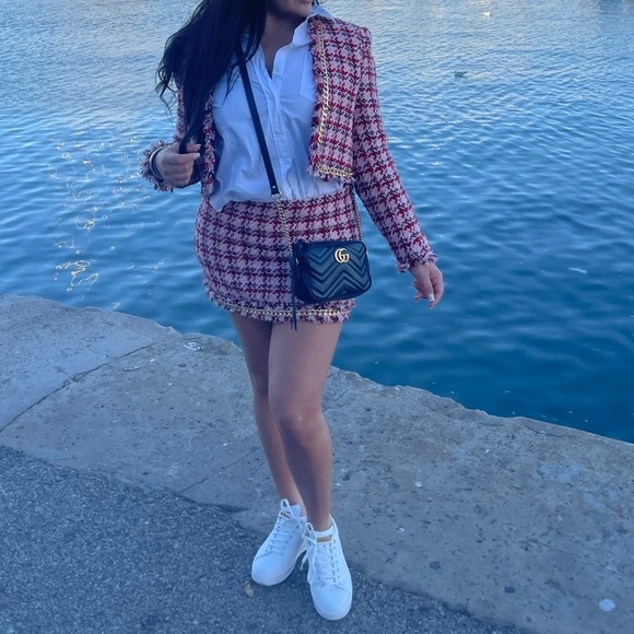 Mango Red and Pink Tweed Jacket - Picture 5 of 5